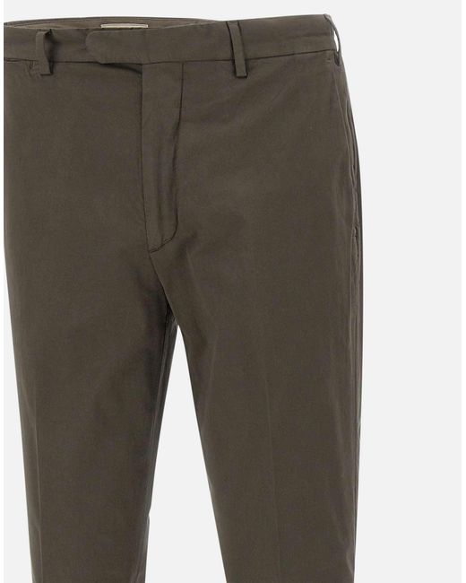 Devore Baumwoll-Seiden-Slim-Hose in Gray für Herren