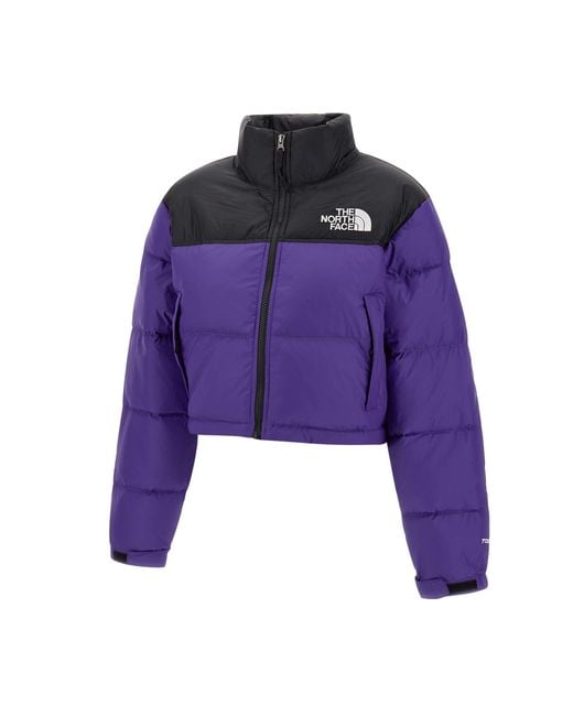 The North Face Purple Cropped Down Puffer Jacket