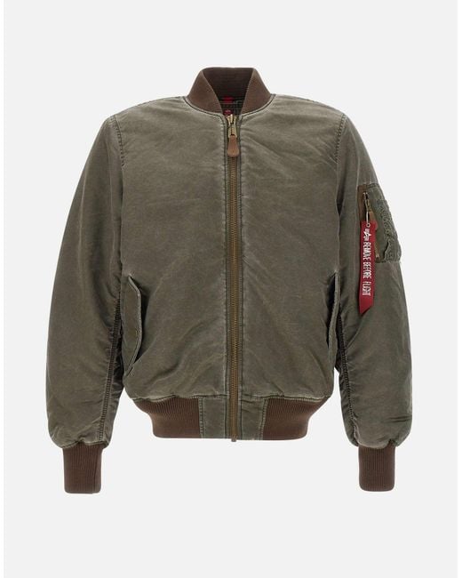 Alpha Industries Green Vintage Bomber Jacket for men