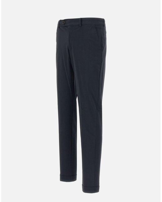 Rrd Blaue Slim-Fit-Chinos Mit Karomuster in Blue für Herren