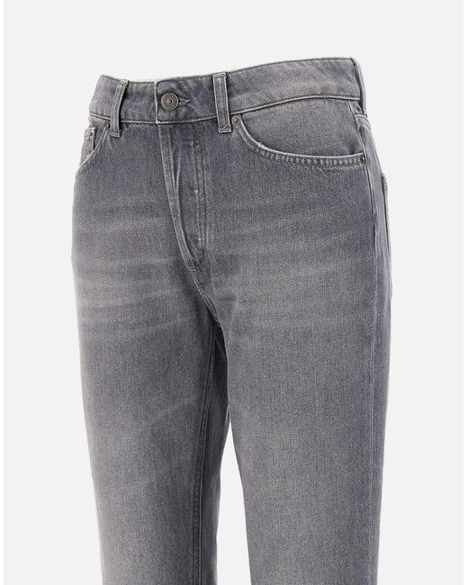 Dondup Gray Koons Schwarze Five-Pocket-Jeans Mit Normaler Passform