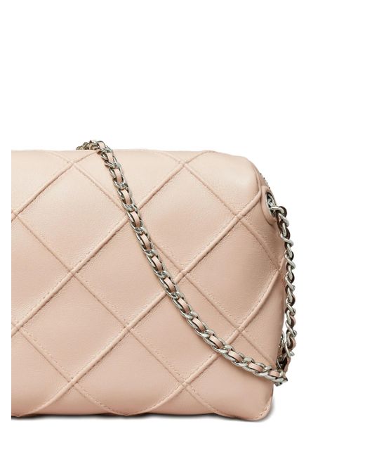 Tory Burch Natural Fleming Rose Umhängetasche