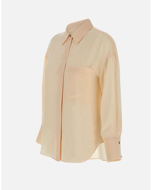 Liu Jo Natural Lachsrosa Oversize-Crepe-Hemd