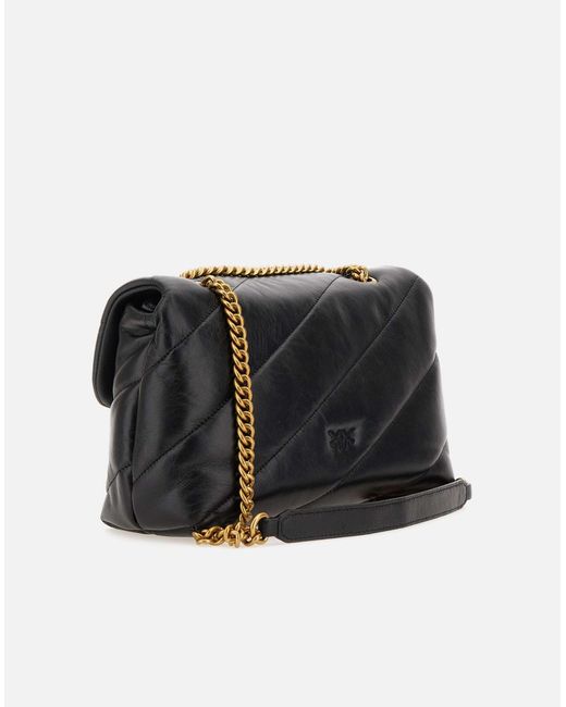 Pinko Black Liebe Klassische Puff-Maxi-Quilt-Tasche