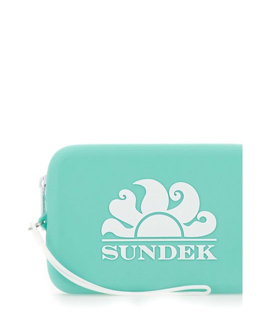 Sundek Blue Silikon Mini Clutch Wassergrün