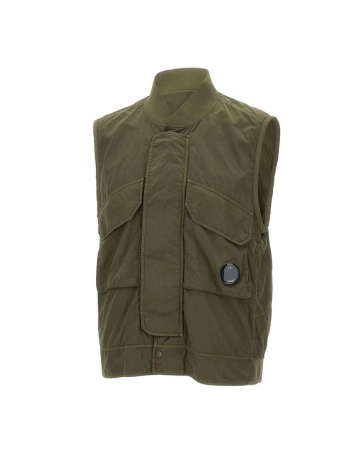 C P Company Olivgrüne Chromweste in Green für Herren