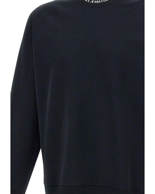 Versace Jeans Couture Baumwoll Schwarzer Sweatshirt in Blue für Herren