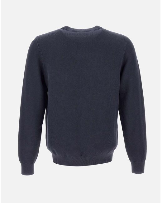 Sun 68 Runder Vintage-Pullover Aus Marineblauer Baumwolle in Blue für Herren