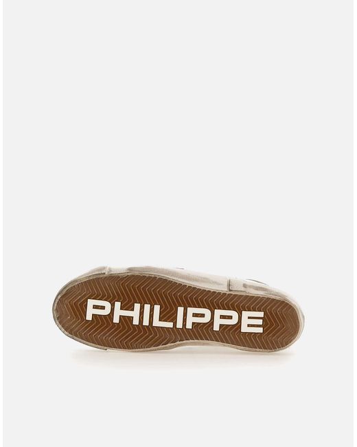 Philippe Model Niedrige Vintage Mixage Herren-Sneaker Aus Weißem Leder in Natural für Herren