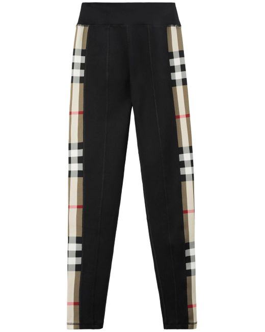 Burberry Vintage Check Stretch Jersey Leggings in Black Lyst UK