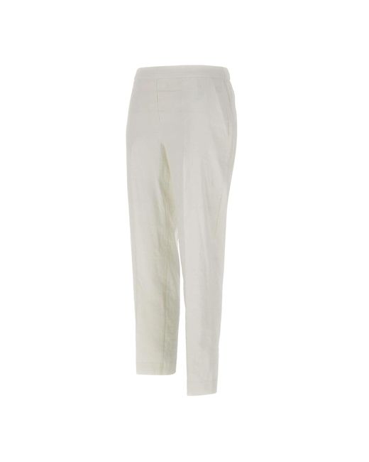 Theory White Treeca Weiße Slim Fit Hose