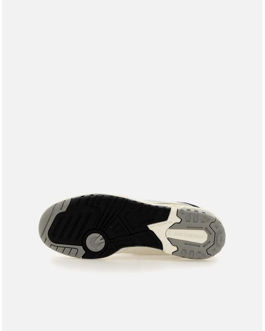 New Balance 550 Ledersneaker: Weiß Grau Schwarz Iconic N in White für Herren