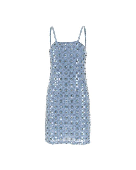 P.A.R.O.S.H. Blue Ginny Paillettenbesticktes Kleid