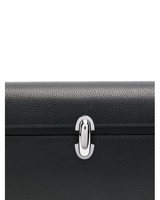 SAVETTE Black Die Symmetry Schwarze Ledertasche