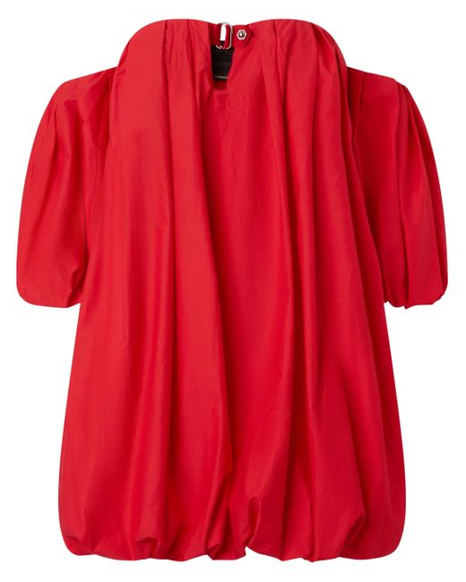 Pinko Red Bert Cotton-Ballonkleid