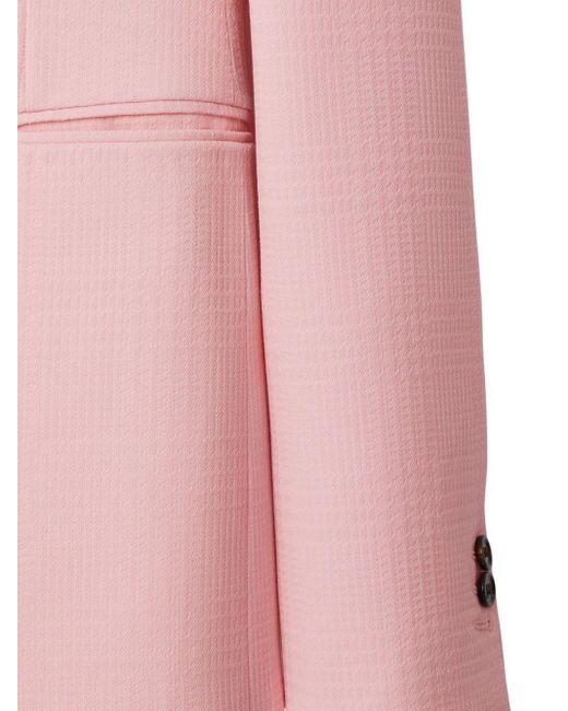 Burberry Pink Wool Tailored Jacket For