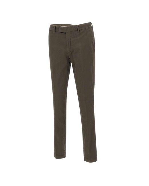 Devore Baumwoll-Seiden-Slim-Hose in Gray für Herren