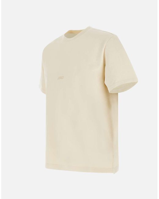 Autry Main Apparel Baumwoll-T-Shirt Creme in Natural für Herren