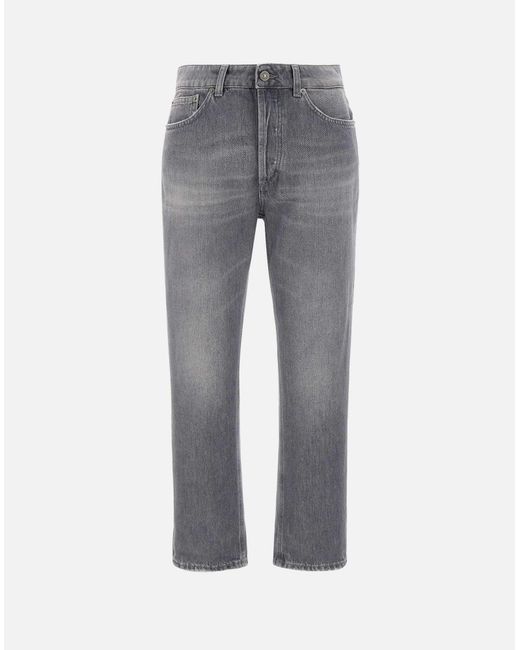 Dondup Gray Koons Schwarze Five-Pocket-Jeans Mit Normaler Passform
