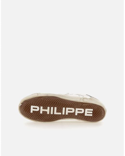 Philippe Model Prsx Mixage Pop Weiße Ledersneaker in Natural für Herren