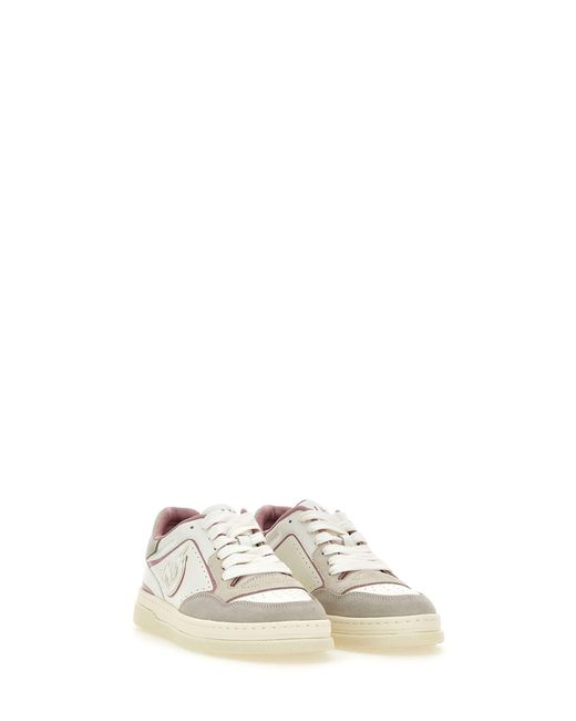 Pinko Natural Mandy08 Weiße Wildleder-Sneaker