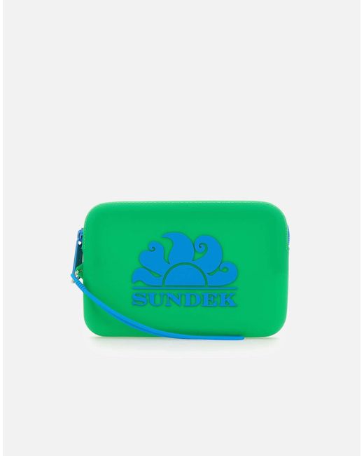 Sundek Green Grün-Blaues Gummi-Clutch