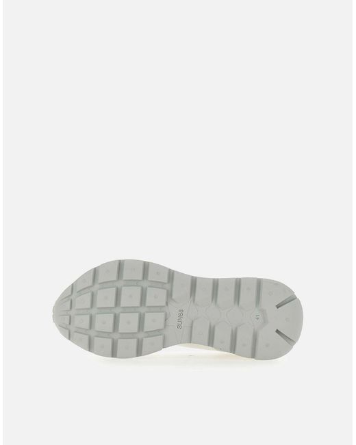 Sun 68 White Ally Weiße Glitzer-Sneaker