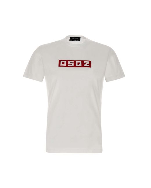 DSquared² Cool Fit Tee Herren-T-Shirt Aus Weißer Baumwolle in White für Herren
