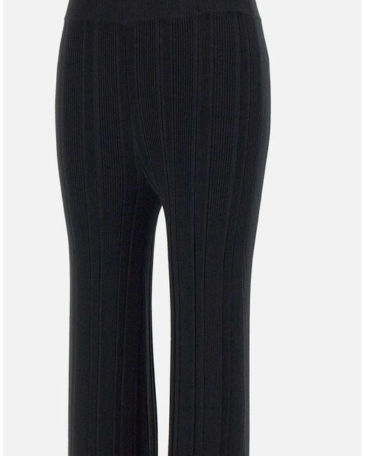 Remain Blue Ribbed Knit Slim Fit Trousers