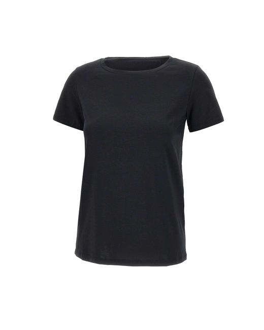 Weekend by Maxmara Black Schwarzes Multib Baumwoll-T-Shirt