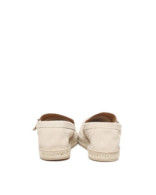 Eleventy Leder-Espadrilles Mit Schnallen in Natural für Herren