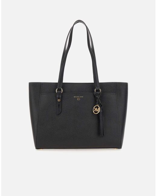 Michael Kors Black Lg Mf Tz Tote Shopper-Tasche Aus Leder