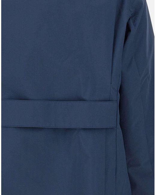 Save The Duck Blue Sofi Blauer Zweireihiger Trenchcoat
