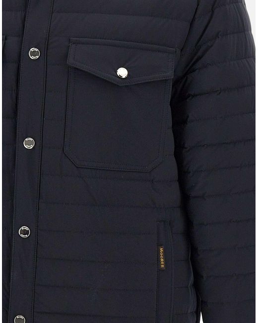 Moorer Schwarze Überhemdjacke in Blue für Herren