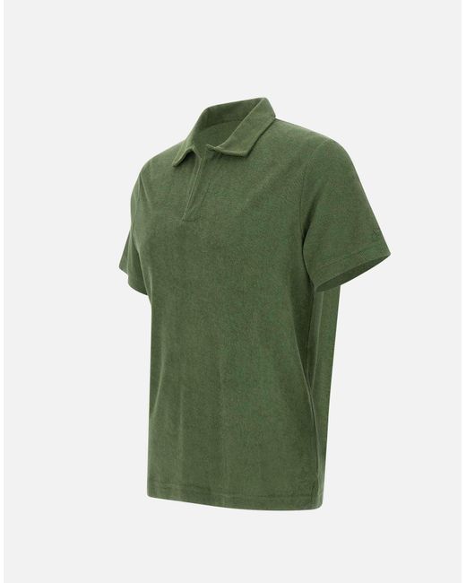 Mc2 Saint Barth Militärgrünes Baumwoll-Frottee-Poloshirt in Green für Herren