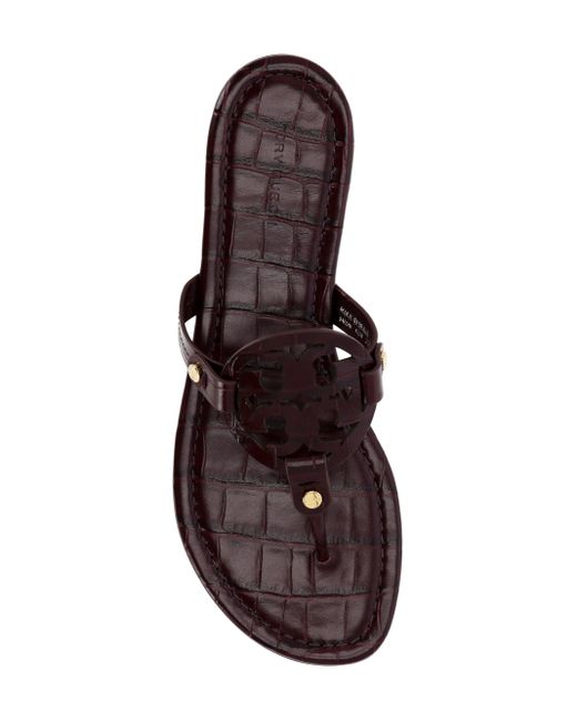 Tory Burch Brown Miller Burgunder Sandalen