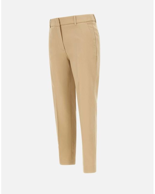 Weekend by Maxmara Natural Vite Stretch-Baumwoll-Cropped-Hose