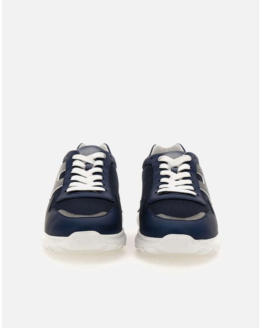Hogan Interactive³ Blaue Ledersneaker Mit Memory Foam-Fußbett in Blue für Herren