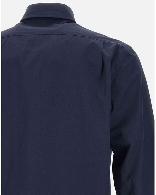Paul & Shark Marineblaues Baumwollhemd Mit Mehrfarbigen Details in Blue für Herren
