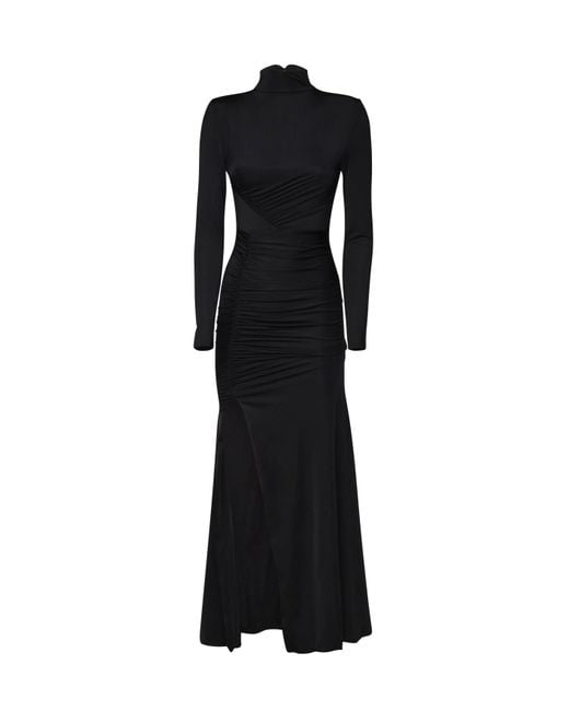 MARCIANO BY GUESS Black Fluid Fabric Long Sleeve Dress