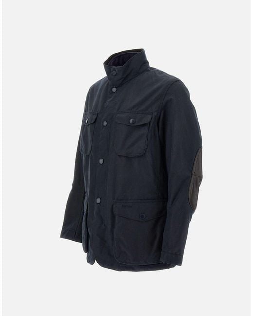 Barbour Blue Ogston Waxed Cotton Jacket for men