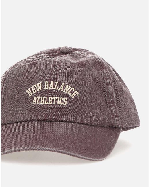 New Balance Paneled Cotton Baseball Cap with Logo in Purple Lyst UK