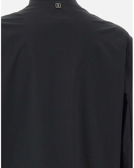 DUNO Schwarze Stretch-Wolljacke in Blue für Herren