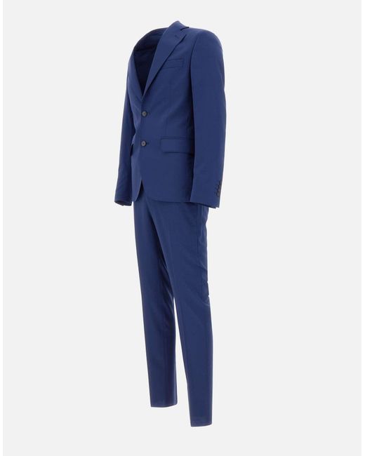 Brian Dales Zweiteiliger Anzug Aus Königsblauer Wolle in Blue für Herren