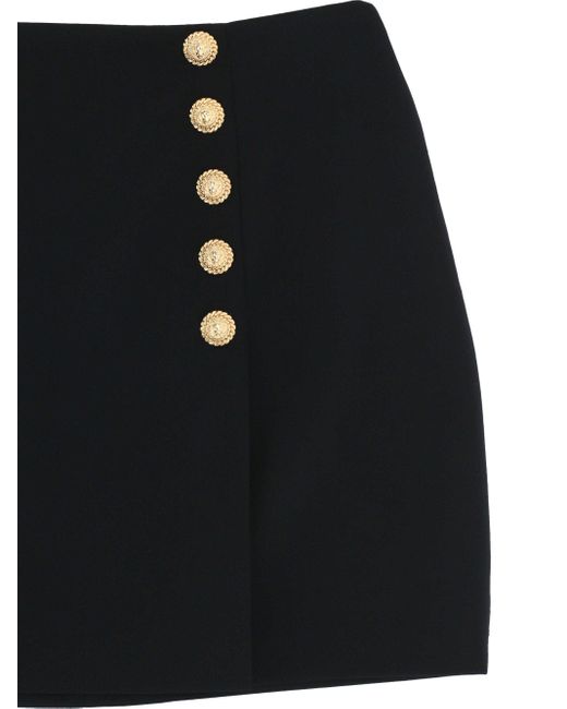 Balmain Black Woll Minirock