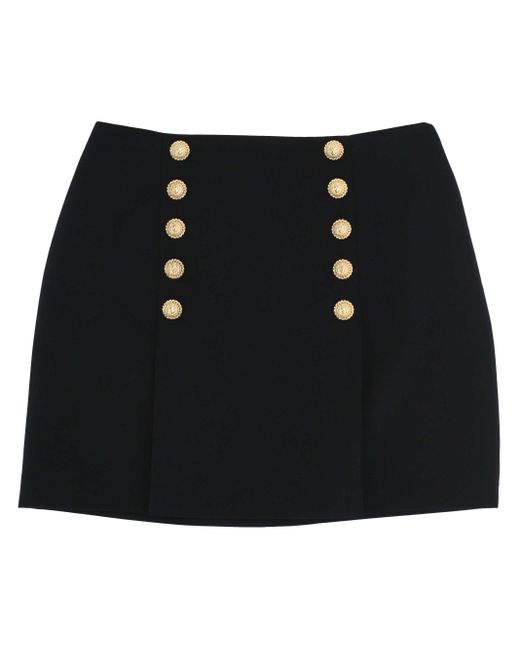 Balmain Black Woll Minirock