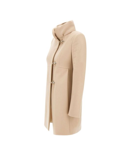 Fay Natural Romantic Cream Wool Blend Coat