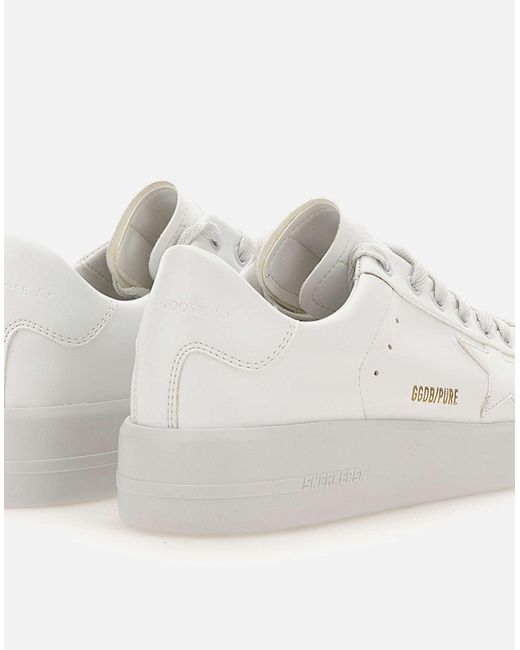 Golden Goose Deluxe Brand White Weiße Purestar-Sneaker Aus Biobasiertem Leder