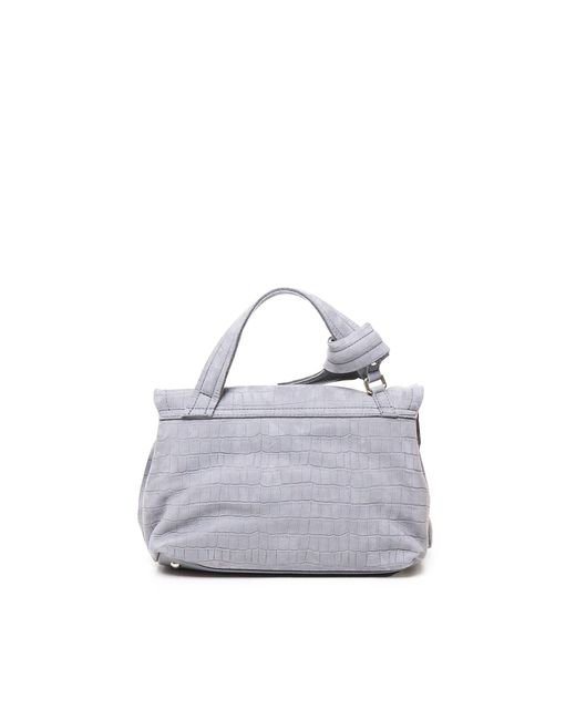 Zanellato White Caiman Leather Flap Shoulder Bag