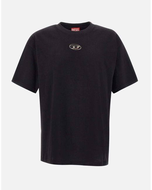 DIESEL Black Boxt Cotton T-Shirt for men